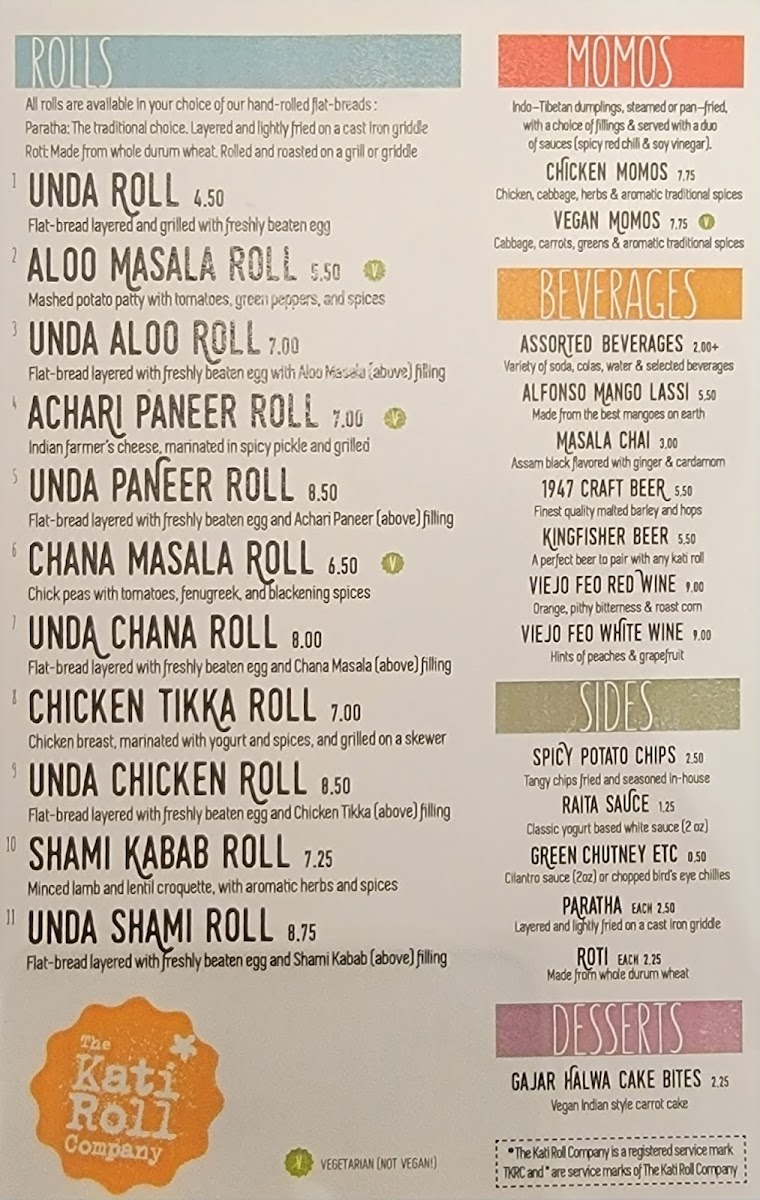 The Kati Roll Company Menu - Image 3