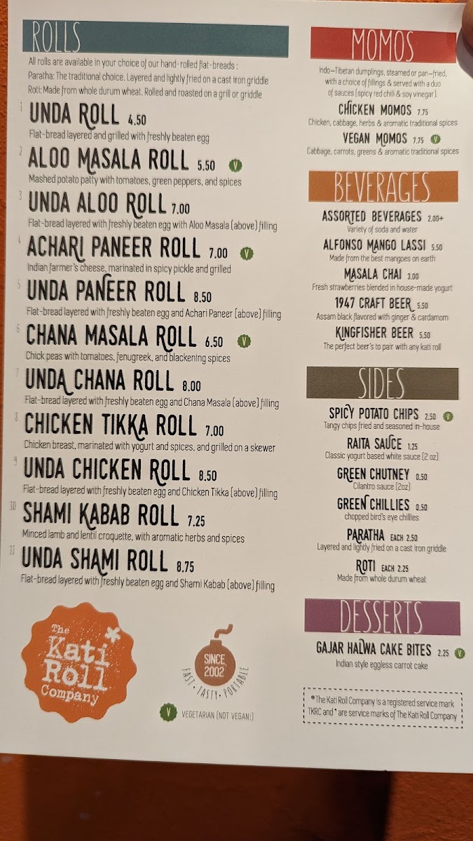 The Kati Roll Company Menu - Image 5